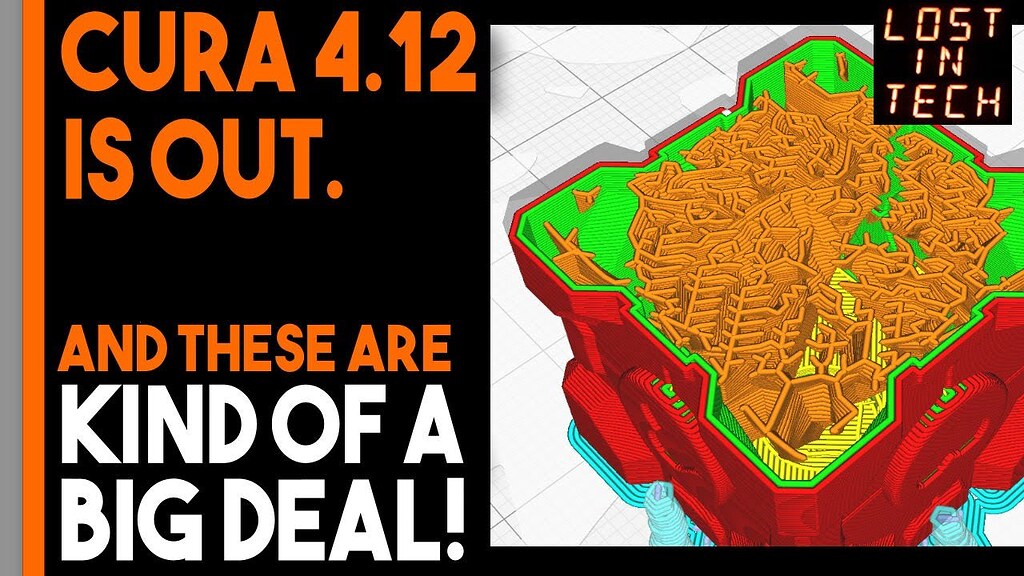 Cura 4.12 Beta - Tree-like Support Infill Added - Ultimaker Cura - 3D ...