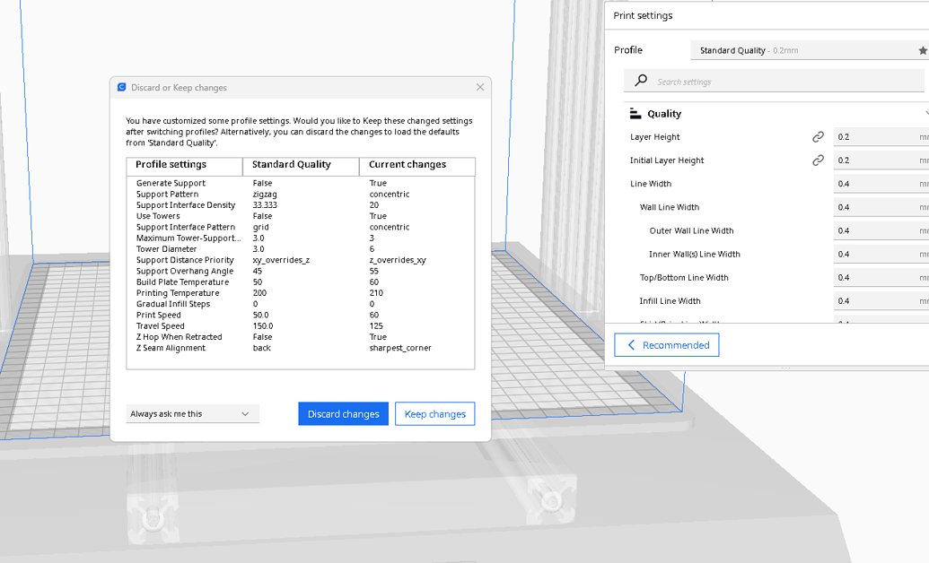 Cura Settings do not go back to default - 3D Printer Slicers - 3D ...